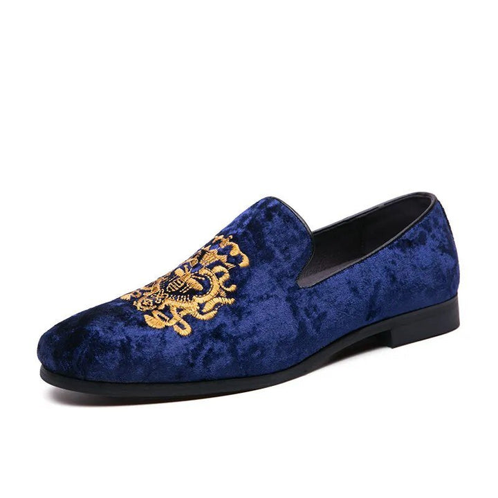 Oscar - Heren Loafer glanzend fluweelblauw