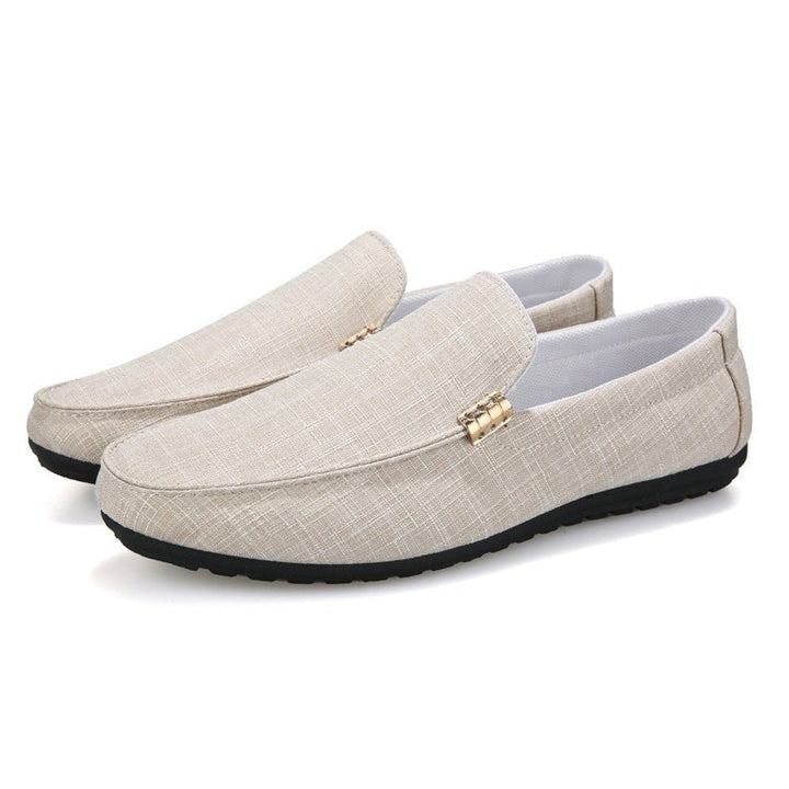 Erik - Beige lichtgewicht canvas Loafer