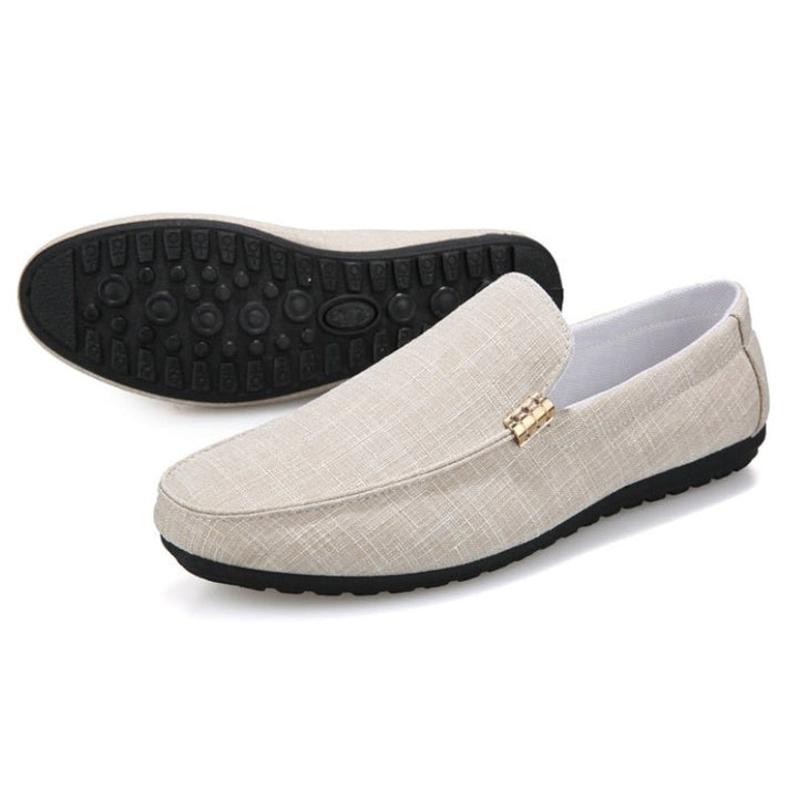 Erik - Beige lichtgewicht canvas Loafer